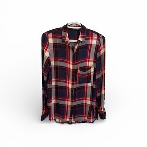 Zara Woman’s Plaid Shirt - Red and Blue